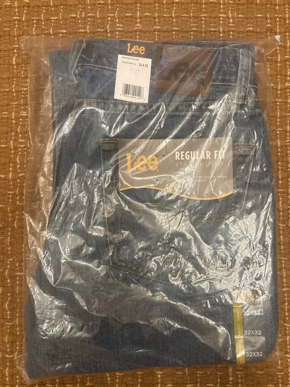 Lee Men's Regular Fit Jeans - Dark Blue Denim